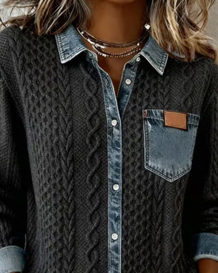 Thessa - Elegant Denim Blouse