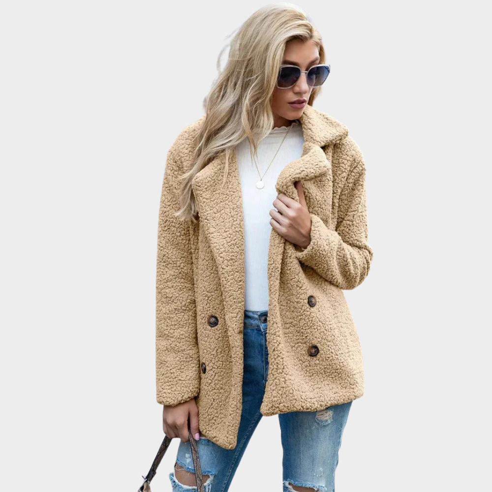 Delphine | Collared Teddy Coat