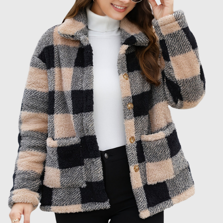 Sophie | Cozy Plaid Fleece Jacket