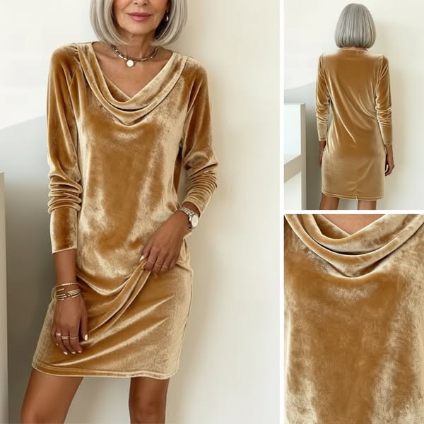Frosina - Loose Fitting Velvet Dress