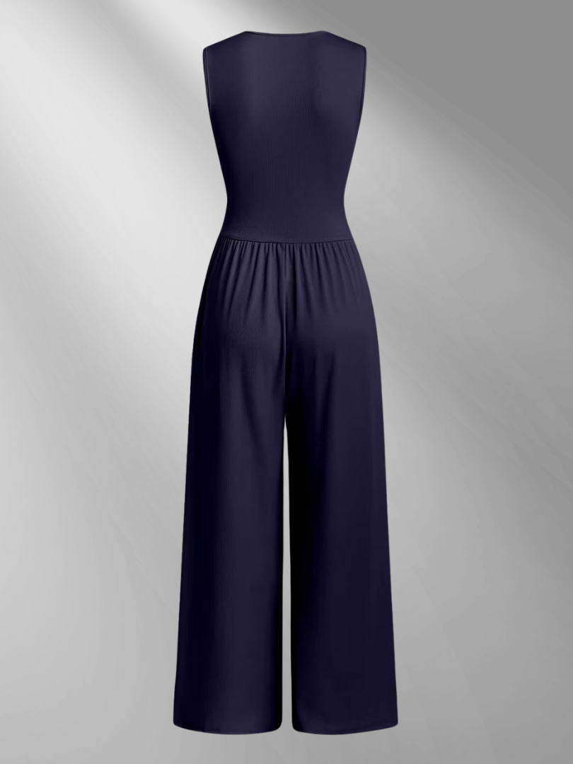 CHARITY™ | Chic Sleeveless Wide-Leg Jumpsuit