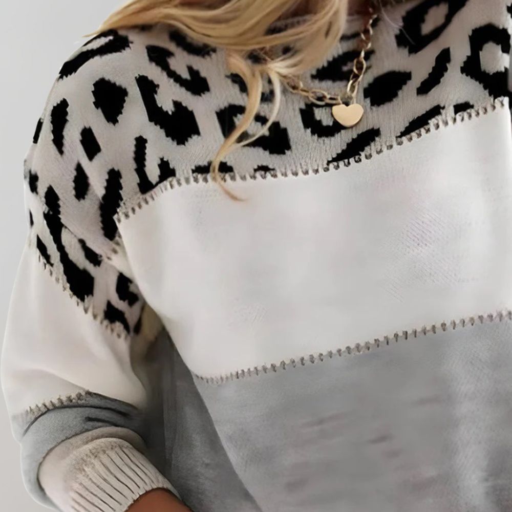 Charlene - Leopard Winter Sweater