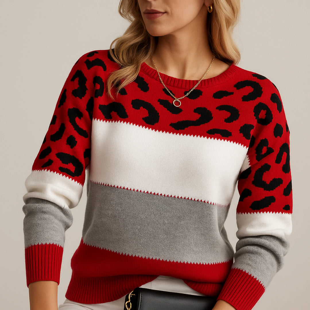 Charlene - Leopard Winter Sweater