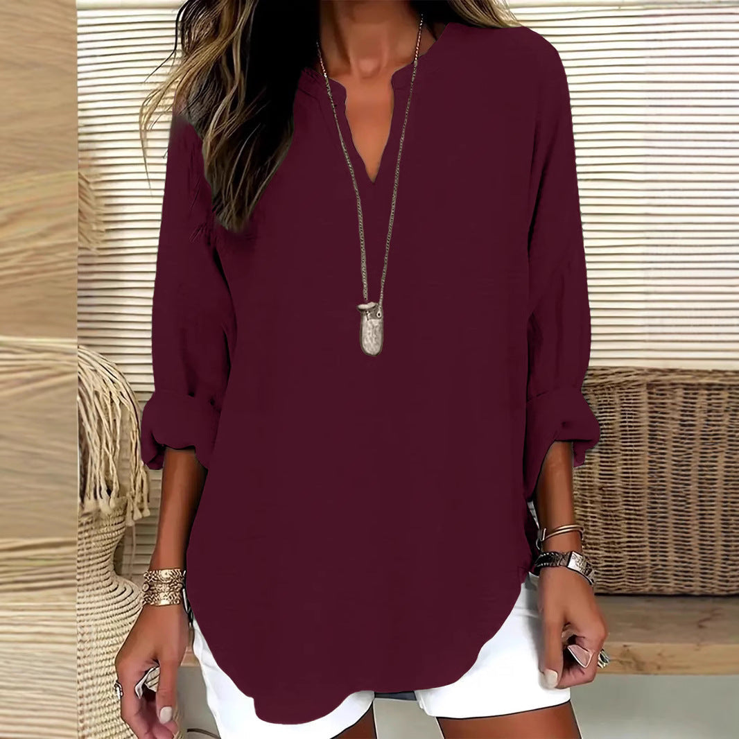 ÉLARA LINEN BLOUSE