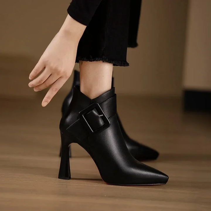 Aveline Buckle Heel Boots