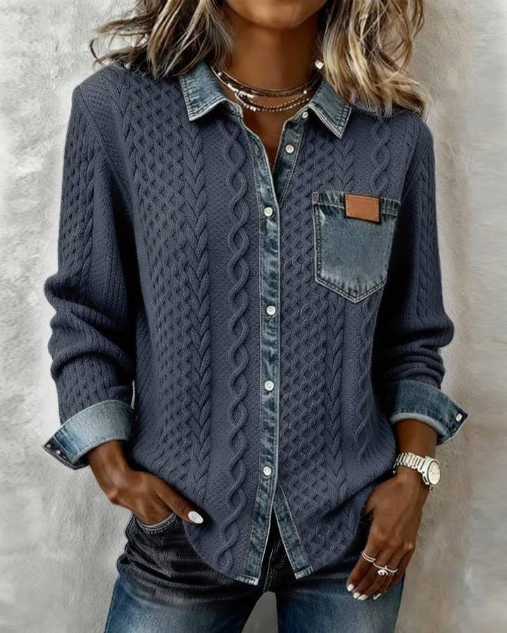 Thessa - Elegant Denim Blouse