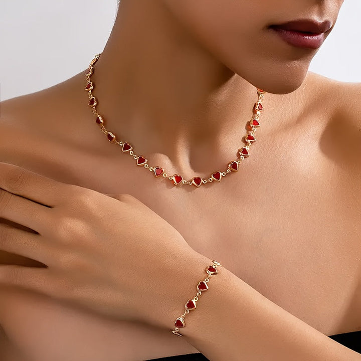 Heart Bracelet + Necklace